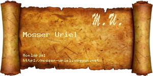 Mosser Uriel névjegykártya